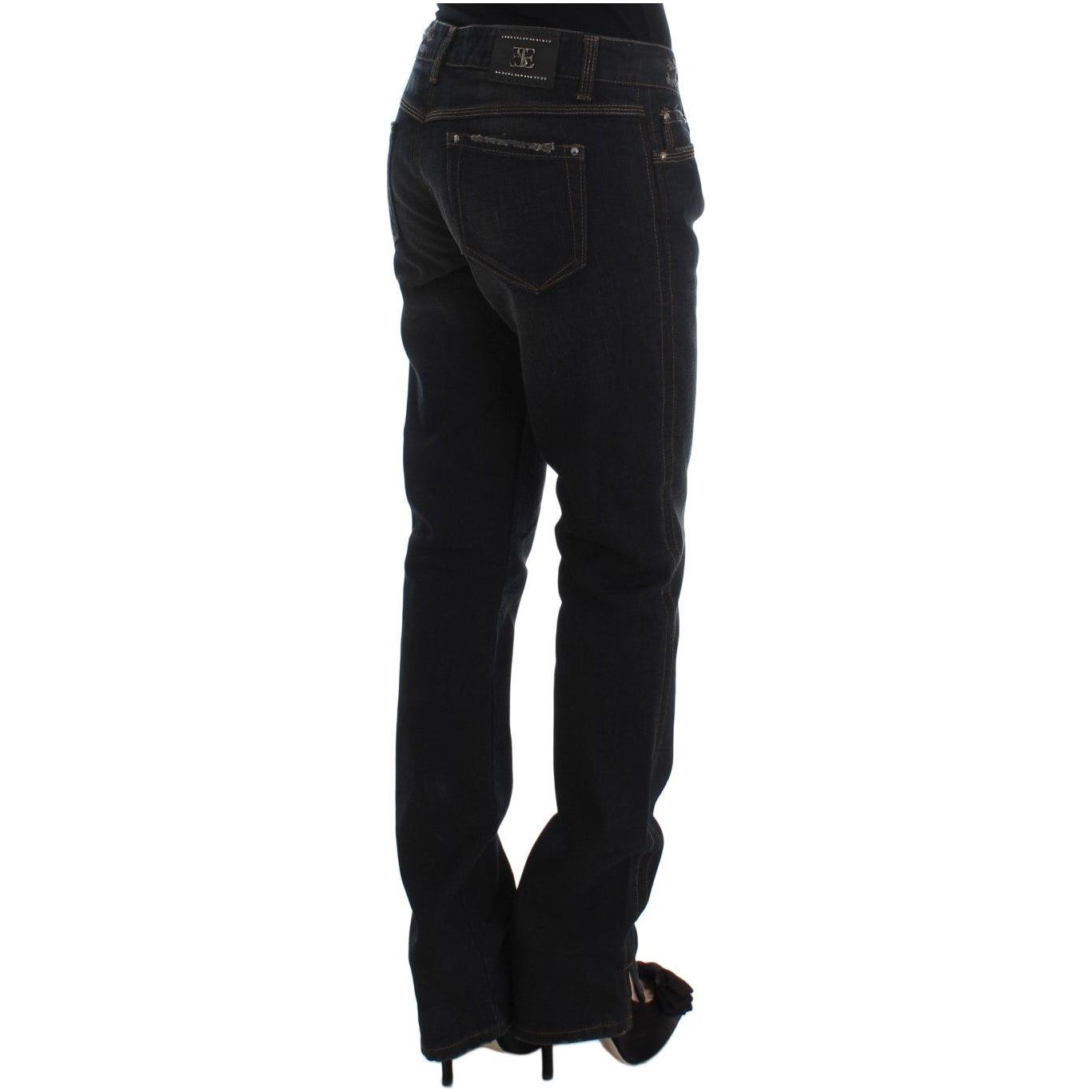 Ermanno Scervino Chic Boyfriend Cotton Jeans - Blue Ermanno Scervino Black
