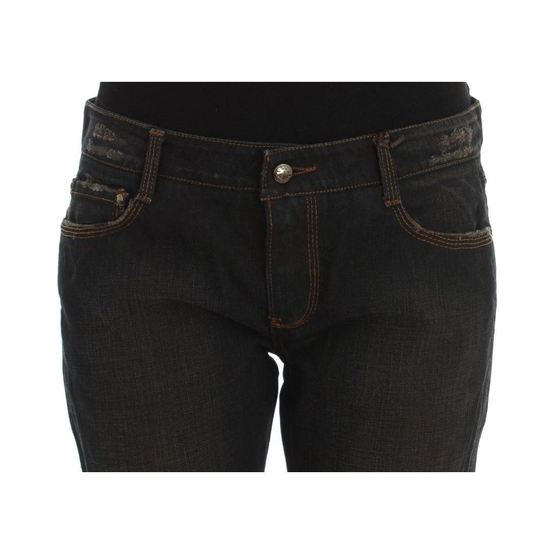 Ermanno Scervino Chic Boyfriend Cotton Jeans - Blue Ermanno Scervino Black