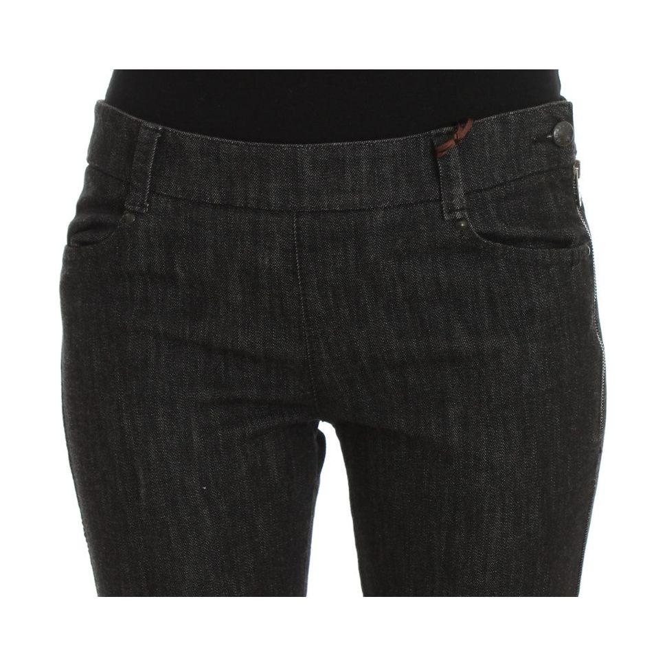 Ermanno Scervino Elegant Slim Fit Blue Jeans Ermanno Scervino Black