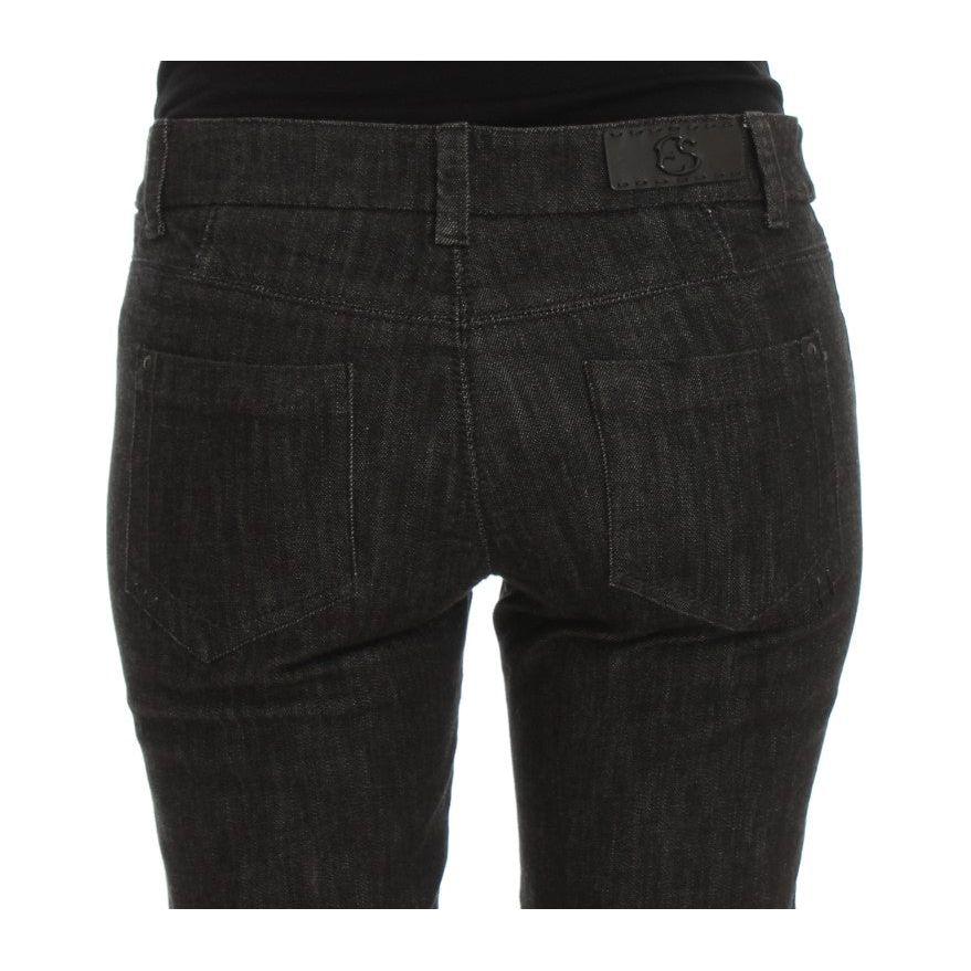 Ermanno Scervino Elegant Slim Fit Blue Jeans Ermanno Scervino Black