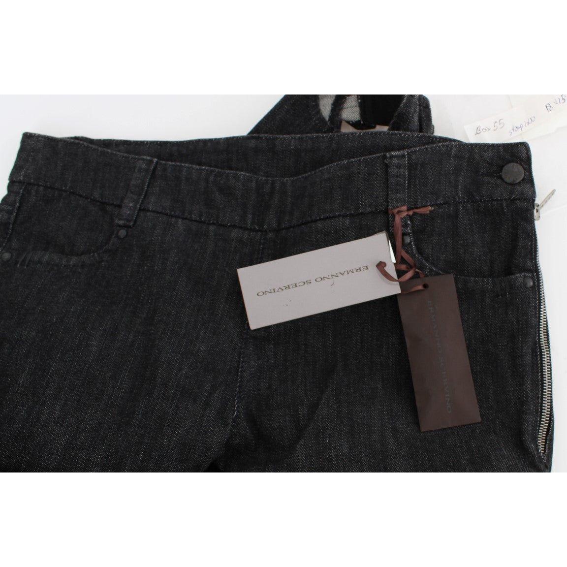 Ermanno Scervino Elegant Slim Fit Blue Jeans Ermanno Scervino Black