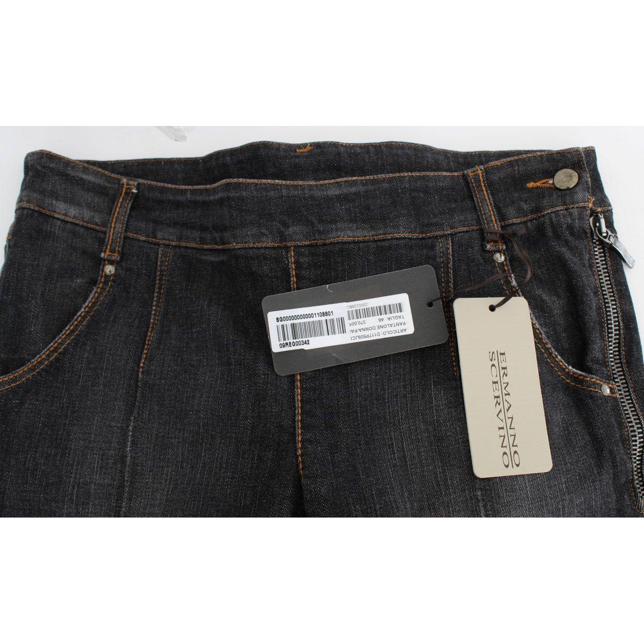 Ermanno Scervino Chic Slim Fit Gray Wash Jeans Ermanno Scervino Dark Slate Gray