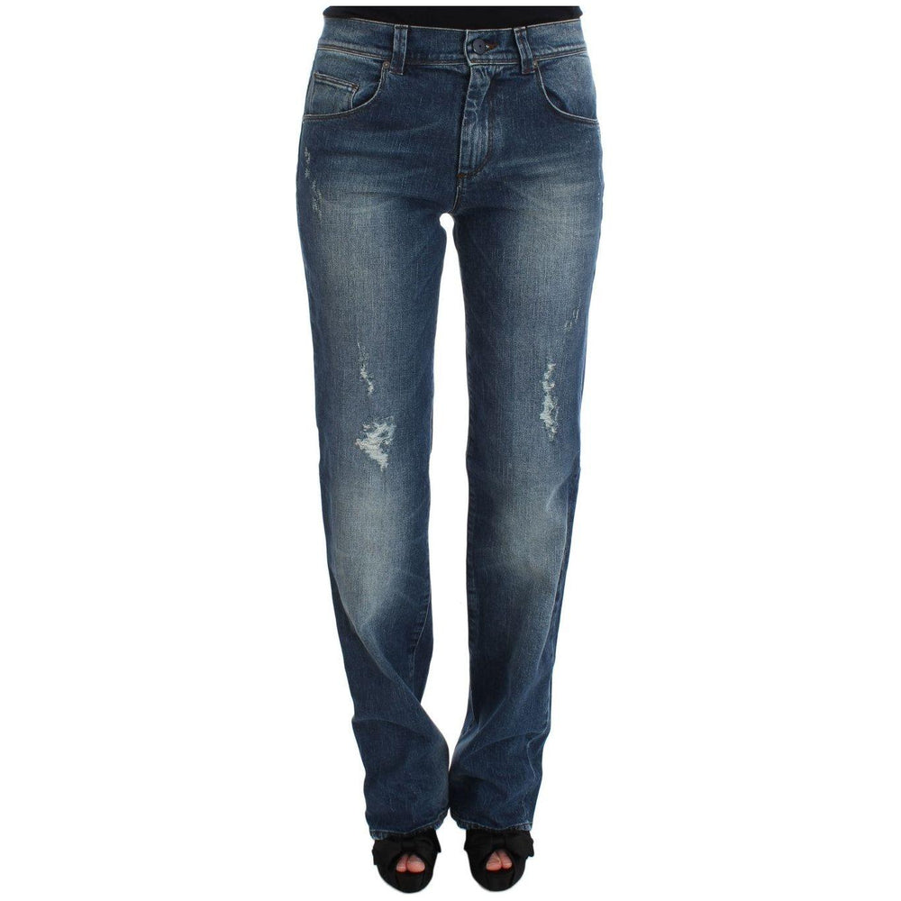 Ermanno Scervino Blue Wash Cotton Blend Slim Fit Jeans SIG30282-2