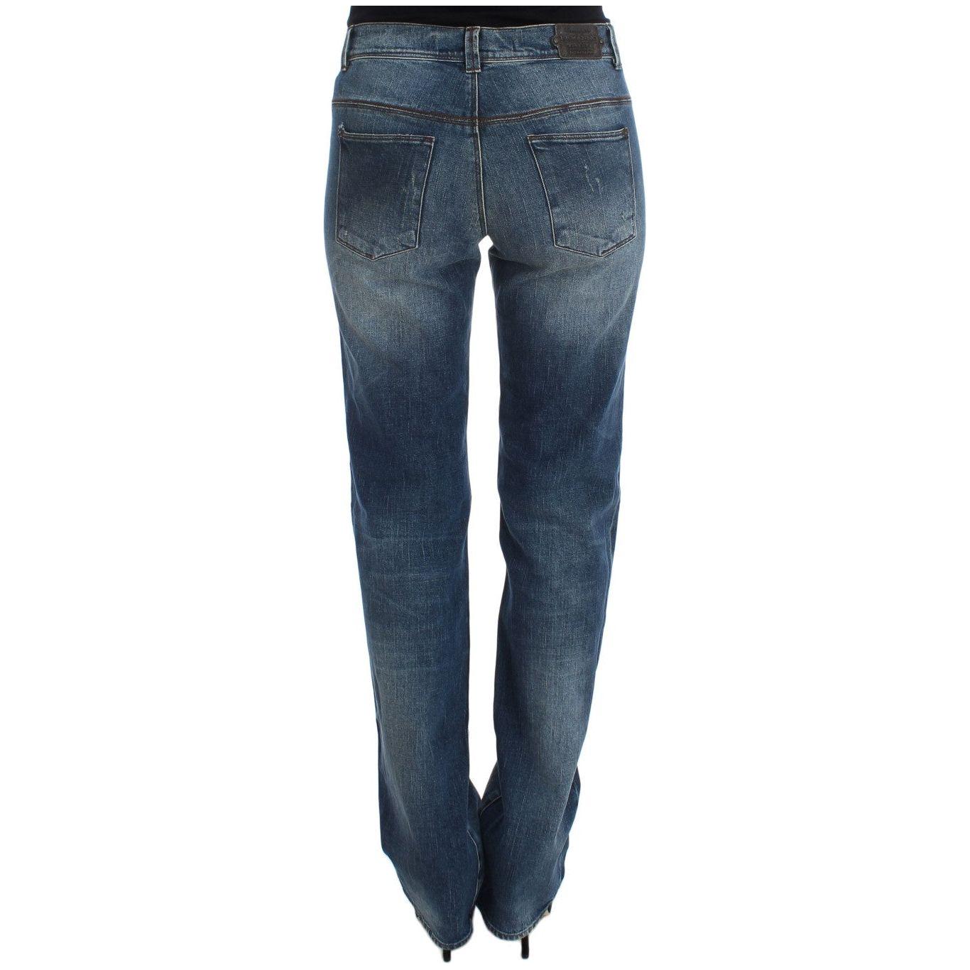 Ermanno Scervino Chic Slim Fit Straight Leg Elegance Ermanno Scervino Dark Slate Gray