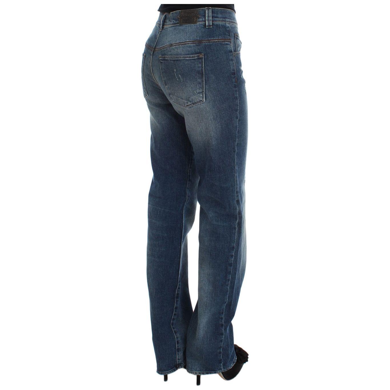 Ermanno Scervino Chic Slim Fit Straight Leg Elegance Ermanno Scervino Dark Slate Gray
