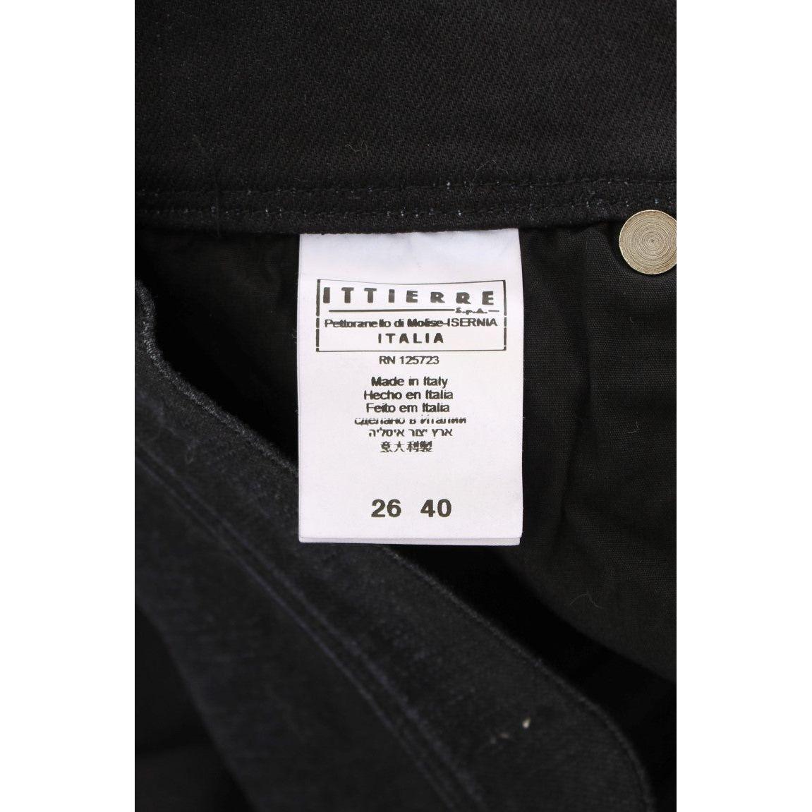 Ermanno Scervino Chic Slim Fit Bootcut Denim Jeans Jeans & Pants Ermanno Scervino Black