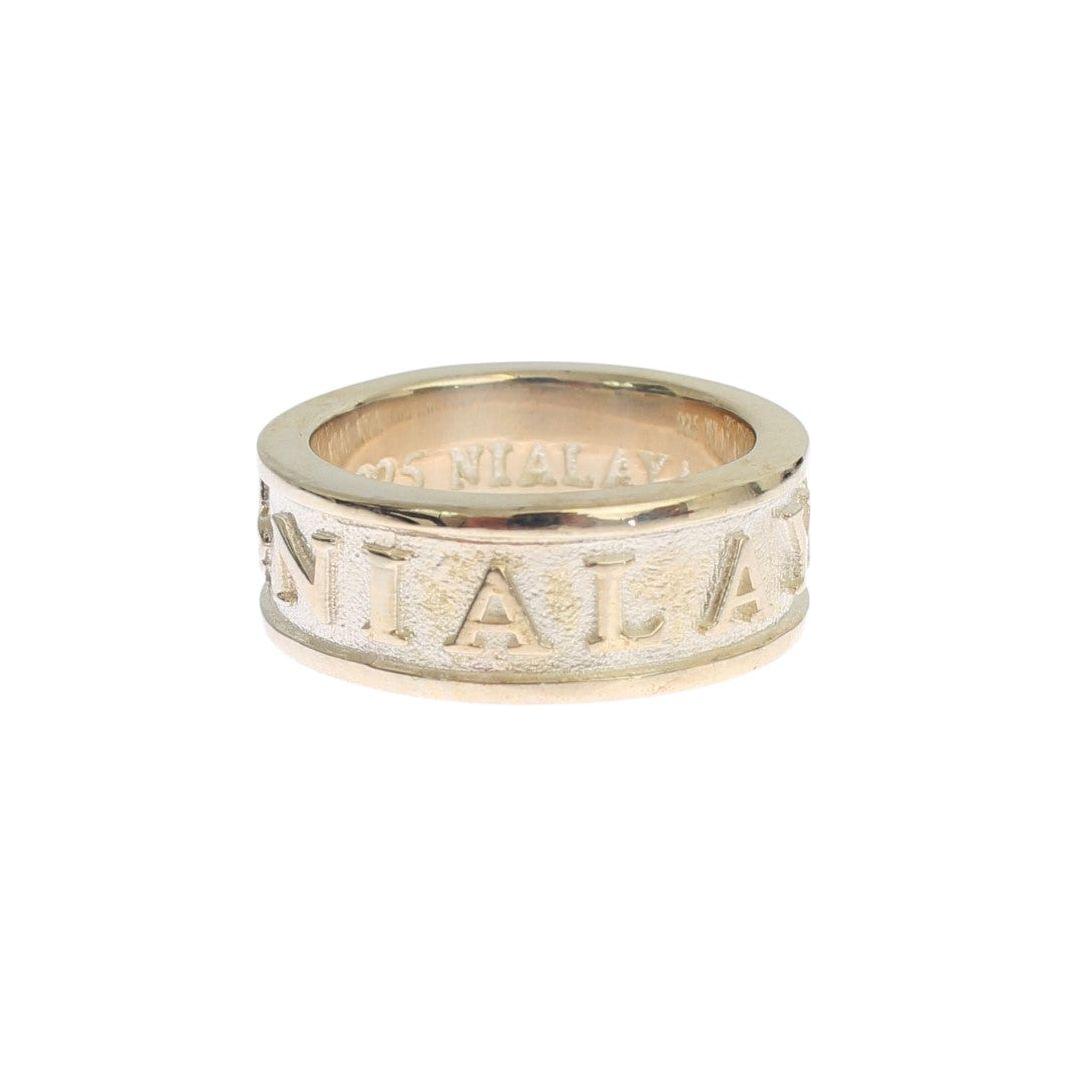 Nialaya Silver Splendor Sterling Ring for Men Ring Nialaya Light Gray