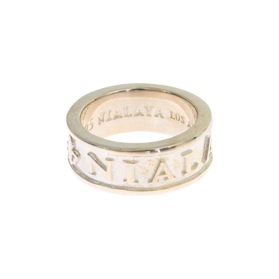 Nialaya Silver Splendor Sterling Ring for Men Ring Nialaya Light Gray