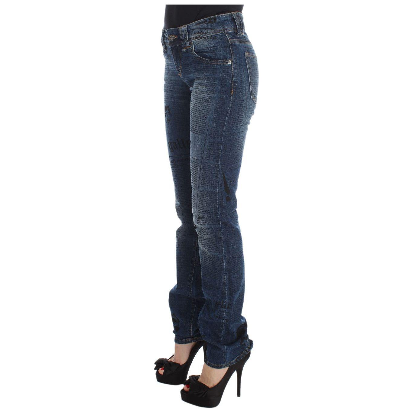 John Galliano Elegant Slim Bootcut Denim Jeans John Galliano Dark Slate Gray