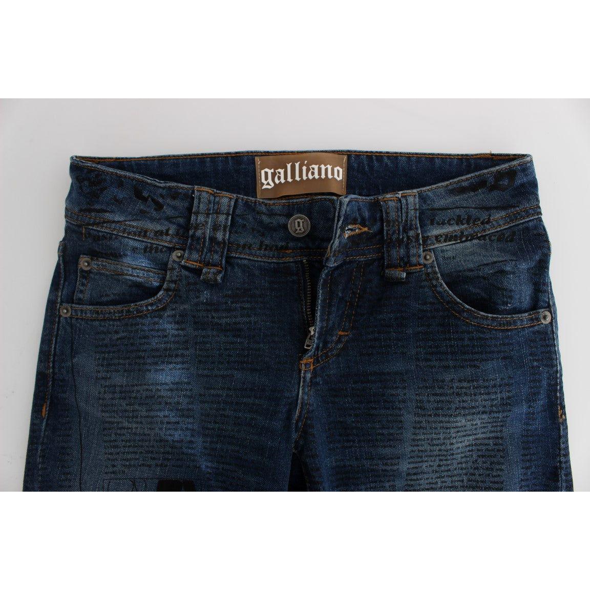 John Galliano Elegant Slim Bootcut Denim Jeans John Galliano Light Gray