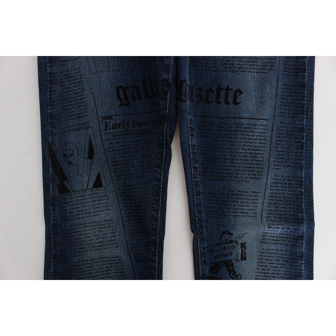 John Galliano Elegant Slim Bootcut Denim Jeans John Galliano Light Gray