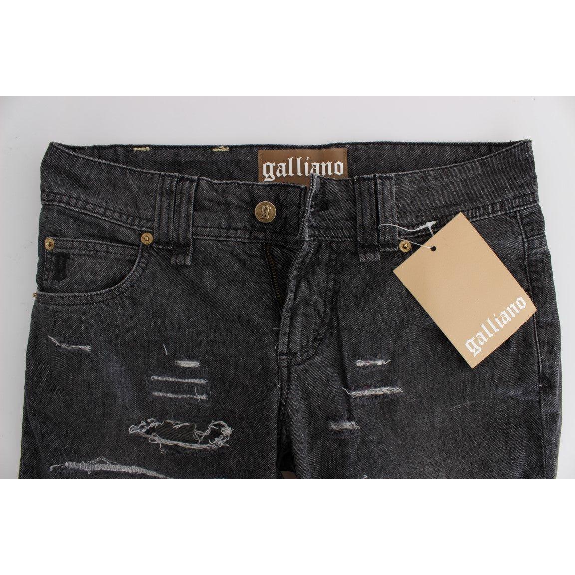 John Galliano Chic Gray Wash Straight Fit Jeans John Galliano Light Gray