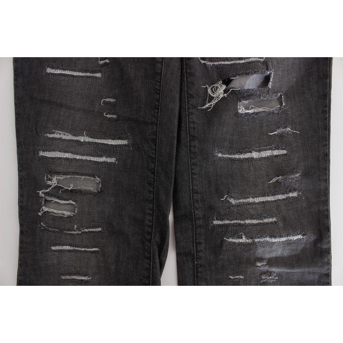 John Galliano Chic Gray Wash Straight Fit Jeans John Galliano Dark Slate Gray
