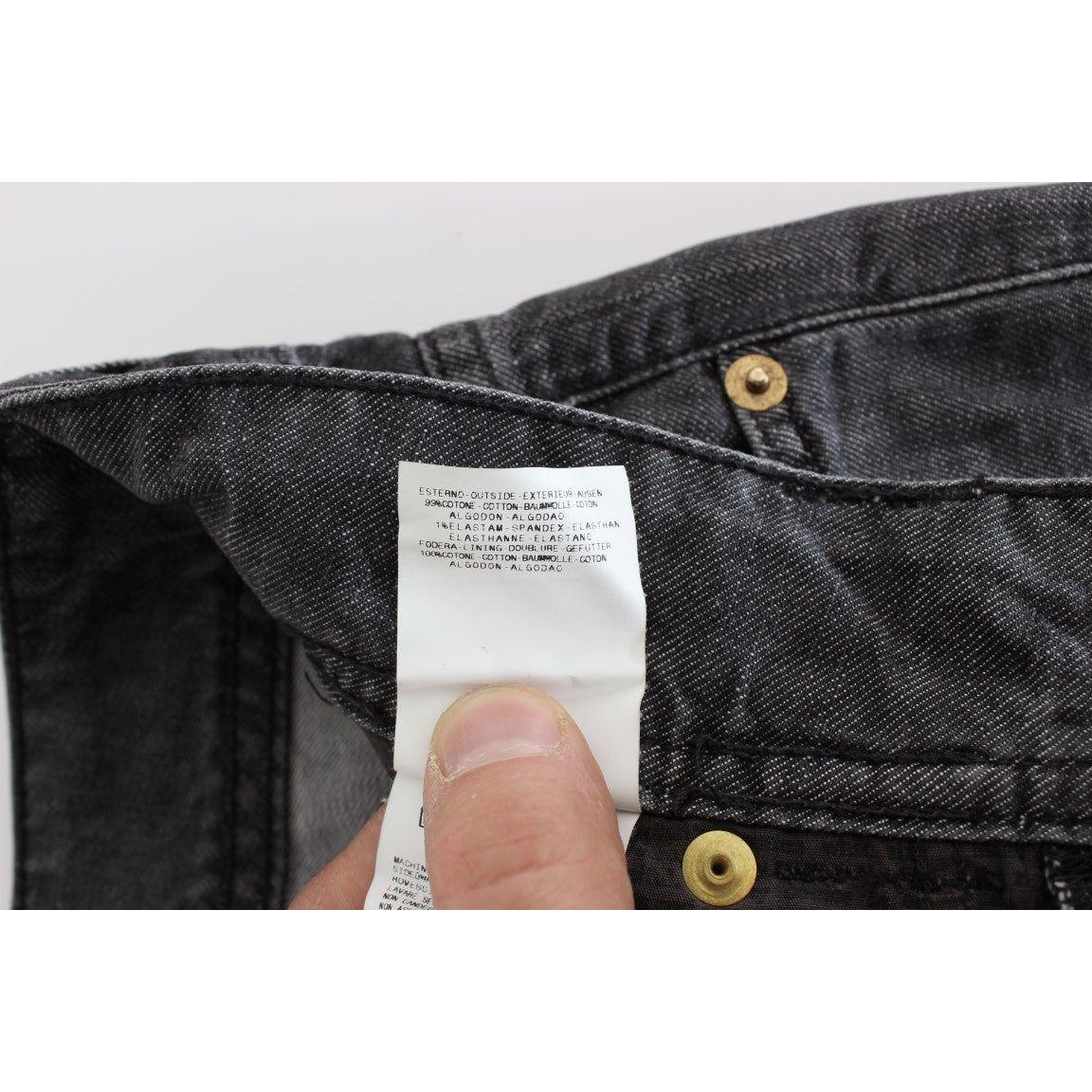 John Galliano Chic Gray Wash Straight Fit Jeans John Galliano Light Gray