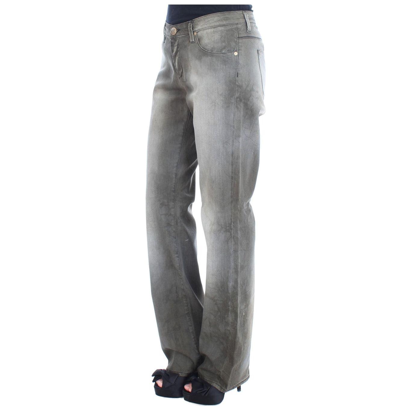 Ermanno Scervino Chic Gray Wash Boyfriend Jeans Ermanno Scervino Dim Gray