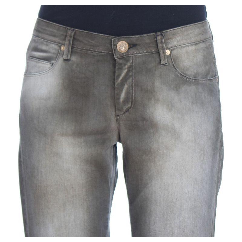 Ermanno Scervino Chic Gray Wash Boyfriend Jeans Ermanno Scervino Slate Gray
