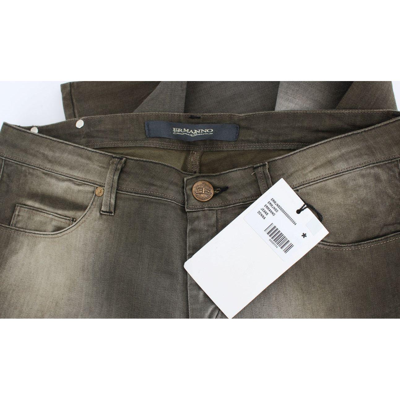 Ermanno Scervino Chic Gray Wash Boyfriend Jeans Ermanno Scervino Dark Slate Gray