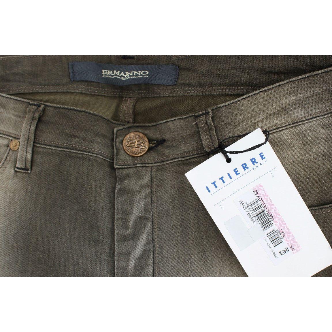 Ermanno Scervino Chic Gray Wash Boyfriend Jeans Ermanno Scervino Dark Slate Gray