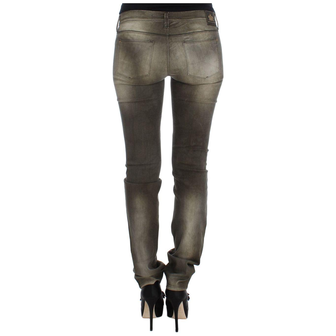 Ermanno Scervino Chic Gray Slim Fit Italian Denim Ermanno Scervino Dark Slate Gray