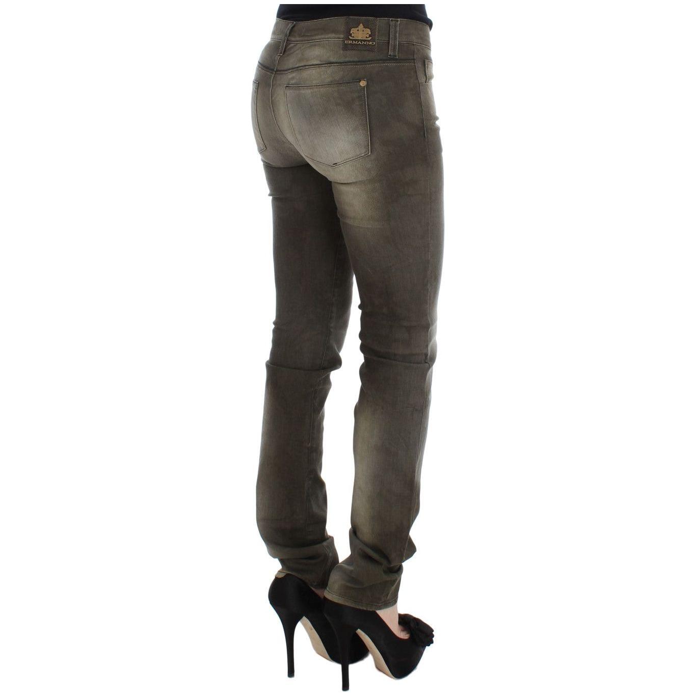 Ermanno Scervino Chic Gray Slim Fit Italian Denim Ermanno Scervino Dark Slate Gray