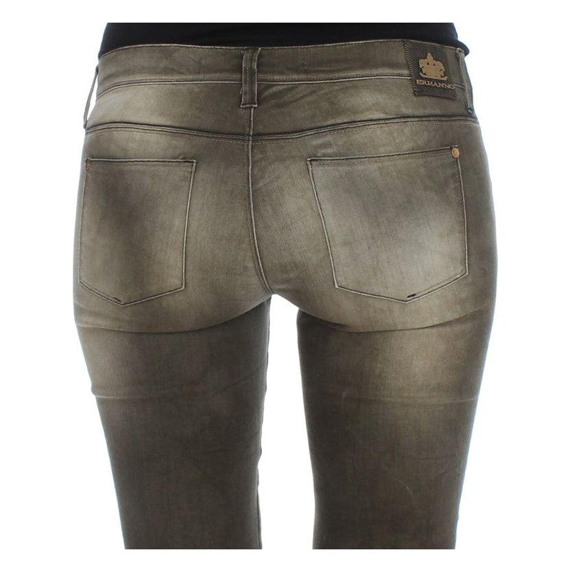 Ermanno Scervino Chic Gray Slim Fit Italian Denim Ermanno Scervino Dim Gray