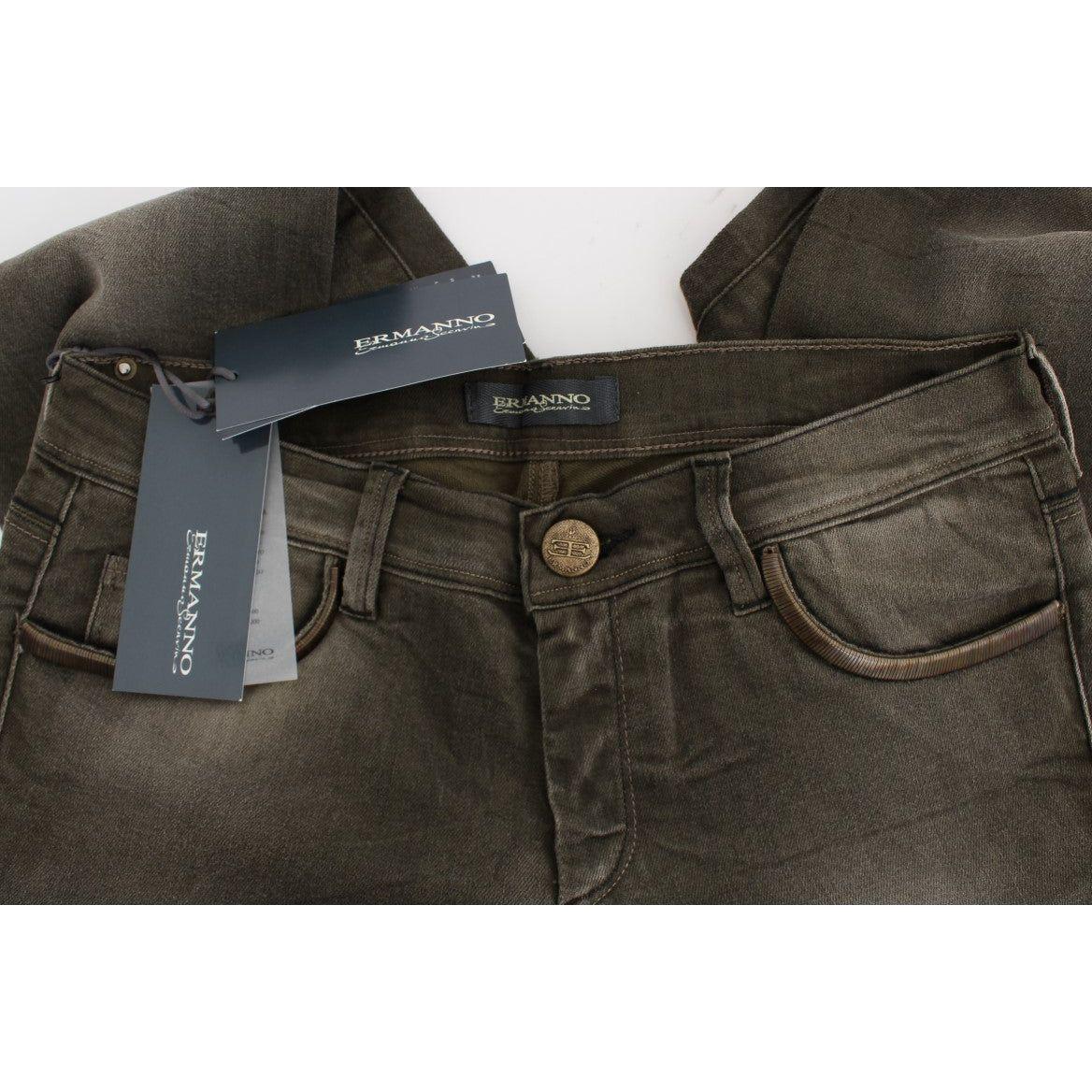 Ermanno Scervino Chic Gray Slim Fit Italian Denim Ermanno Scervino Dark Slate Gray