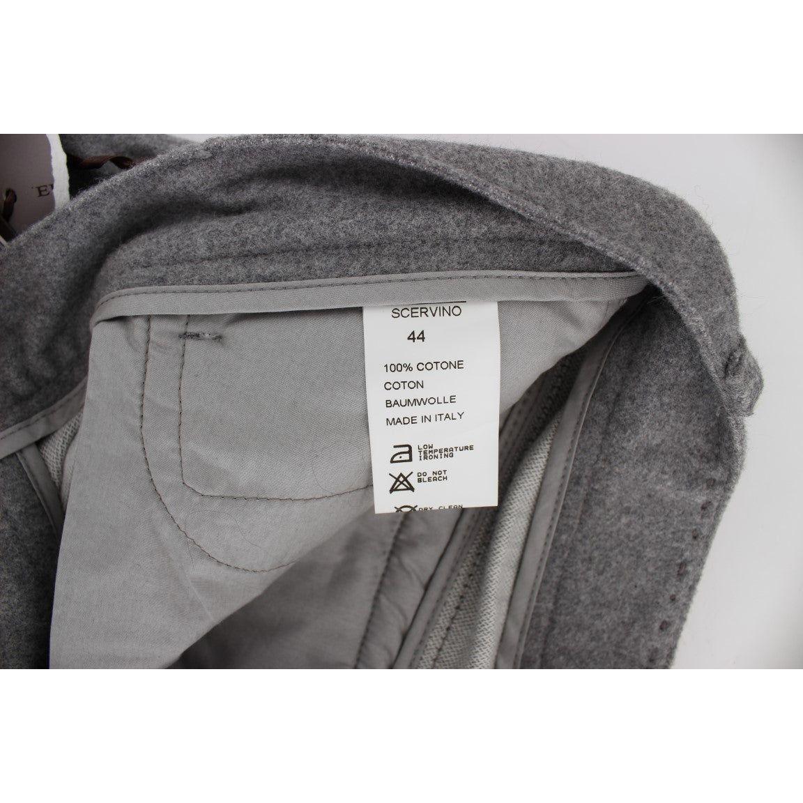 Ermanno Scervino Chic Gray Casual Cotton Pants Ermanno Scervino Dim Gray