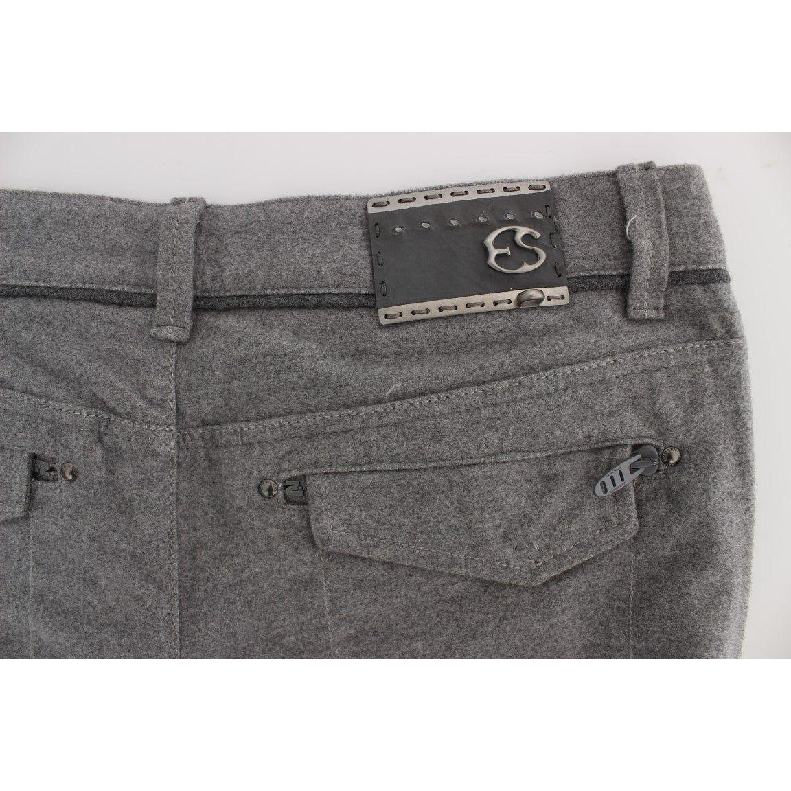 Ermanno Scervino Chic Gray Casual Cotton Pants Ermanno Scervino Dim Gray