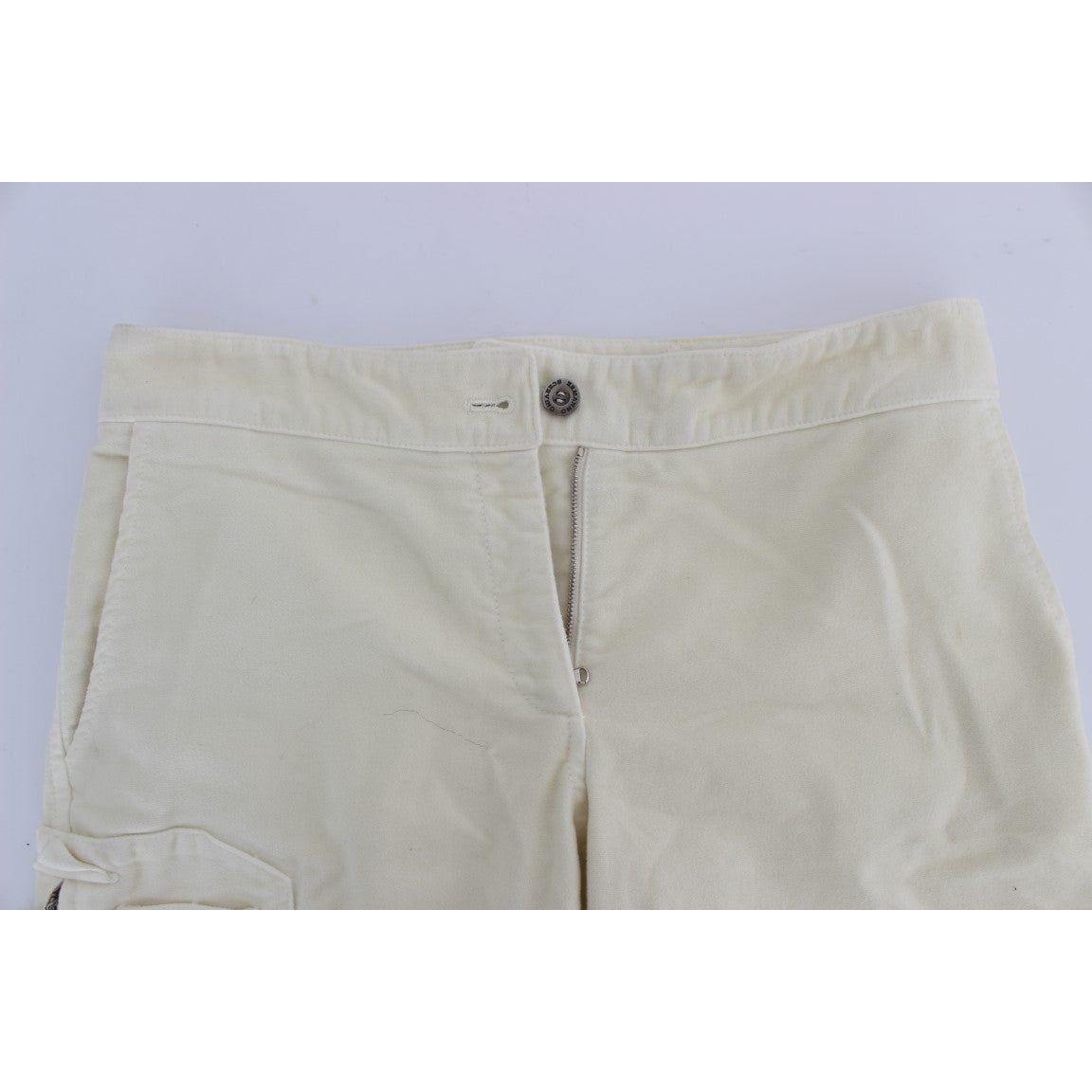 Ermanno Scervino Beige Capri Cropped Chic Pants Jeans & Pants Ermanno Scervino Gray