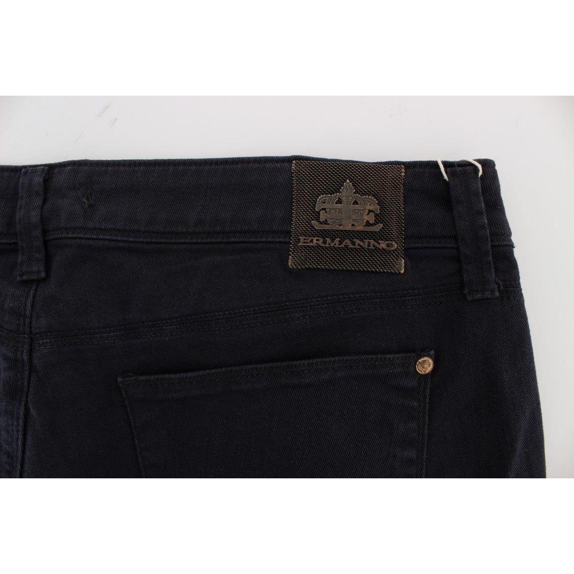 Ermanno Scervino Chic Casual Fit Italian Designer Jeans Jeans & Pants Ermanno Scervino Light Gray