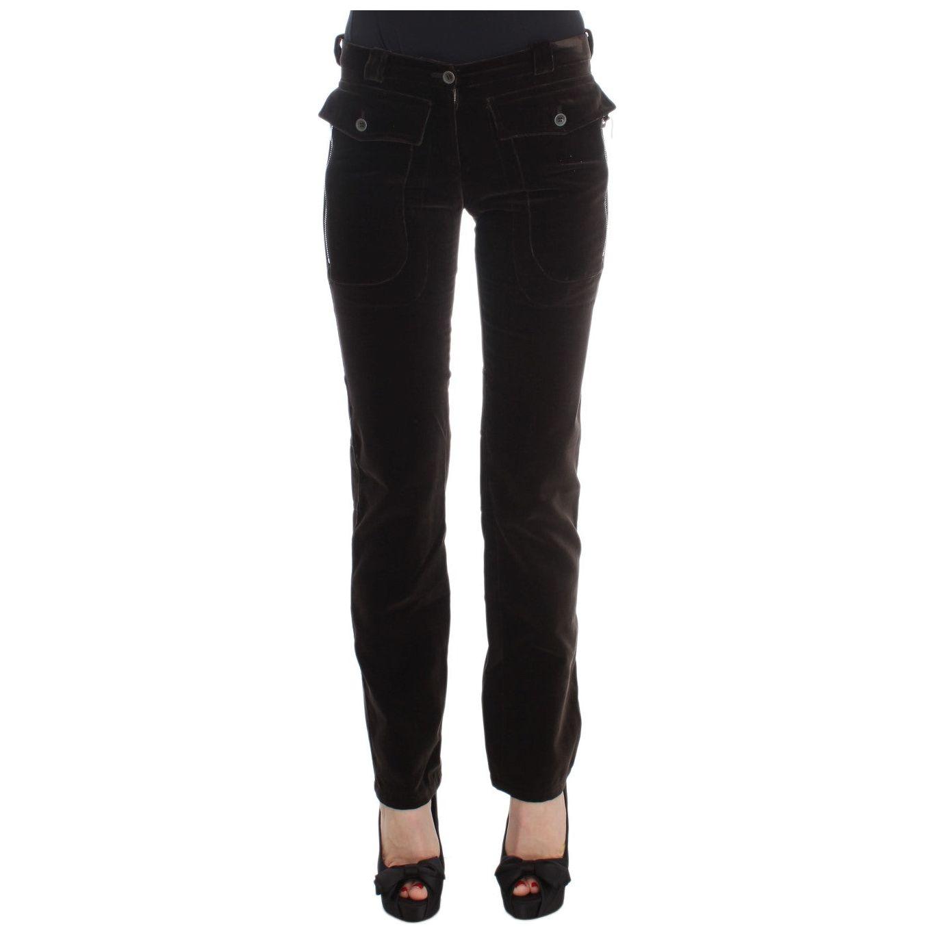 Ermanno Scervino Slim Fit Italian Cotton Pants Ermanno Scervino Black