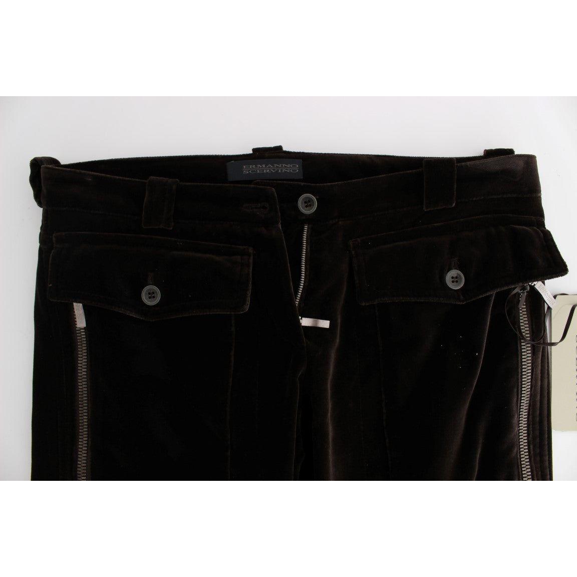 Ermanno Scervino Slim Fit Italian Cotton Pants Ermanno Scervino Black