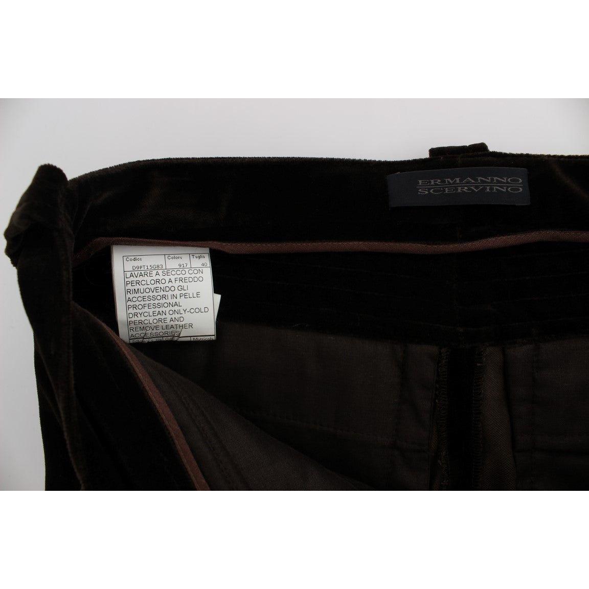 Ermanno Scervino Slim Fit Italian Cotton Pants Ermanno Scervino Black