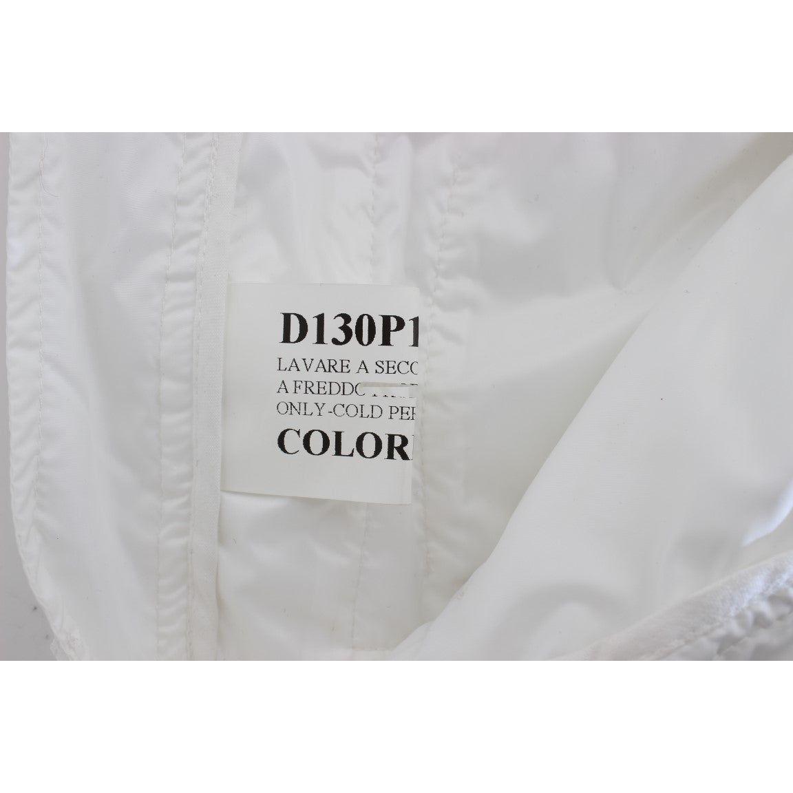 Ermanno Scervino Chic White Nylon Cargo Pants by Italian Designer Ermanno Scervino Gray