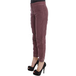 Ermanno Scervino Chic Bordeaux Capri Cropped Cargo Pants Ermanno Scervino Dim Gray