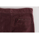 Ermanno Scervino Chic Bordeaux Capri Cropped Cargo Pants Ermanno Scervino Dark Slate Gray