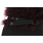 Dolce & Gabbana Elegant Black & Bordeaux Leather Gloves Dolce & Gabbana Black