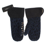 Dolce & Gabbana Chic Gray Wool & Shearling Gloves with Studded Details Dolce & Gabbana Dark Slate Gray