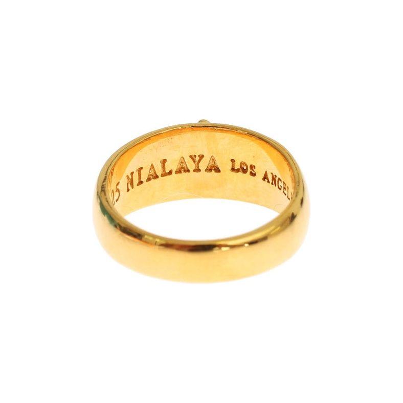 Nialaya Exclusive Gold-Plated Men's Ring Ring Nialaya Light Goldenrod