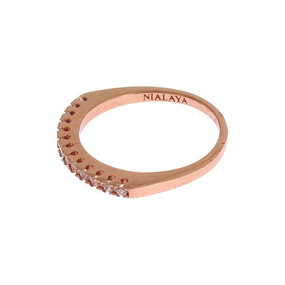 Nialaya Exquisite Gold-Plated Sterling Silver Ring Ring Nialaya Rosy Brown