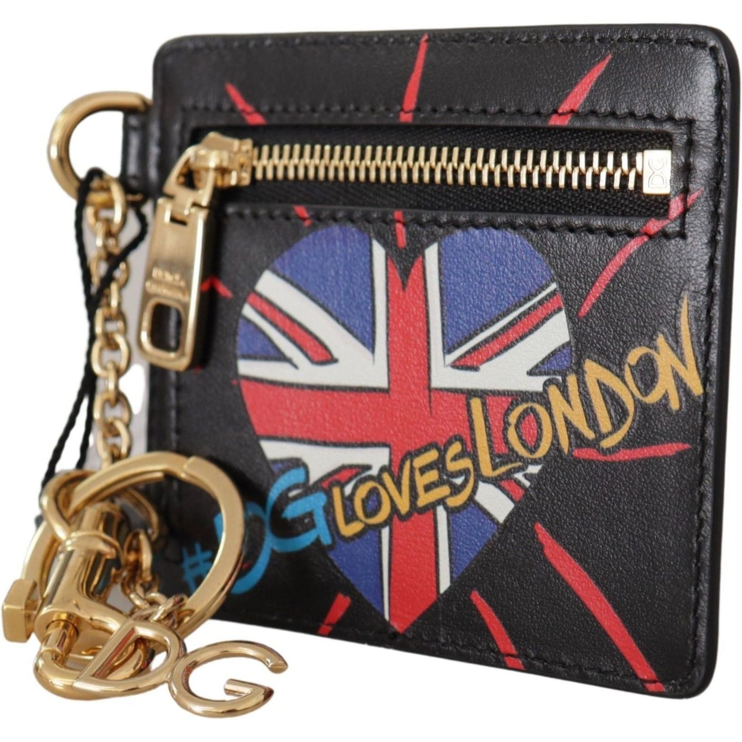 Dolce & Gabbana Elegant Leather Coin Wallet With Keyring Dolce & Gabbana Dark Slate Gray