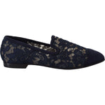 Dolce & Gabbana Elegant Blue Loafers Flats - Summer Chic Dolce & Gabbana Black