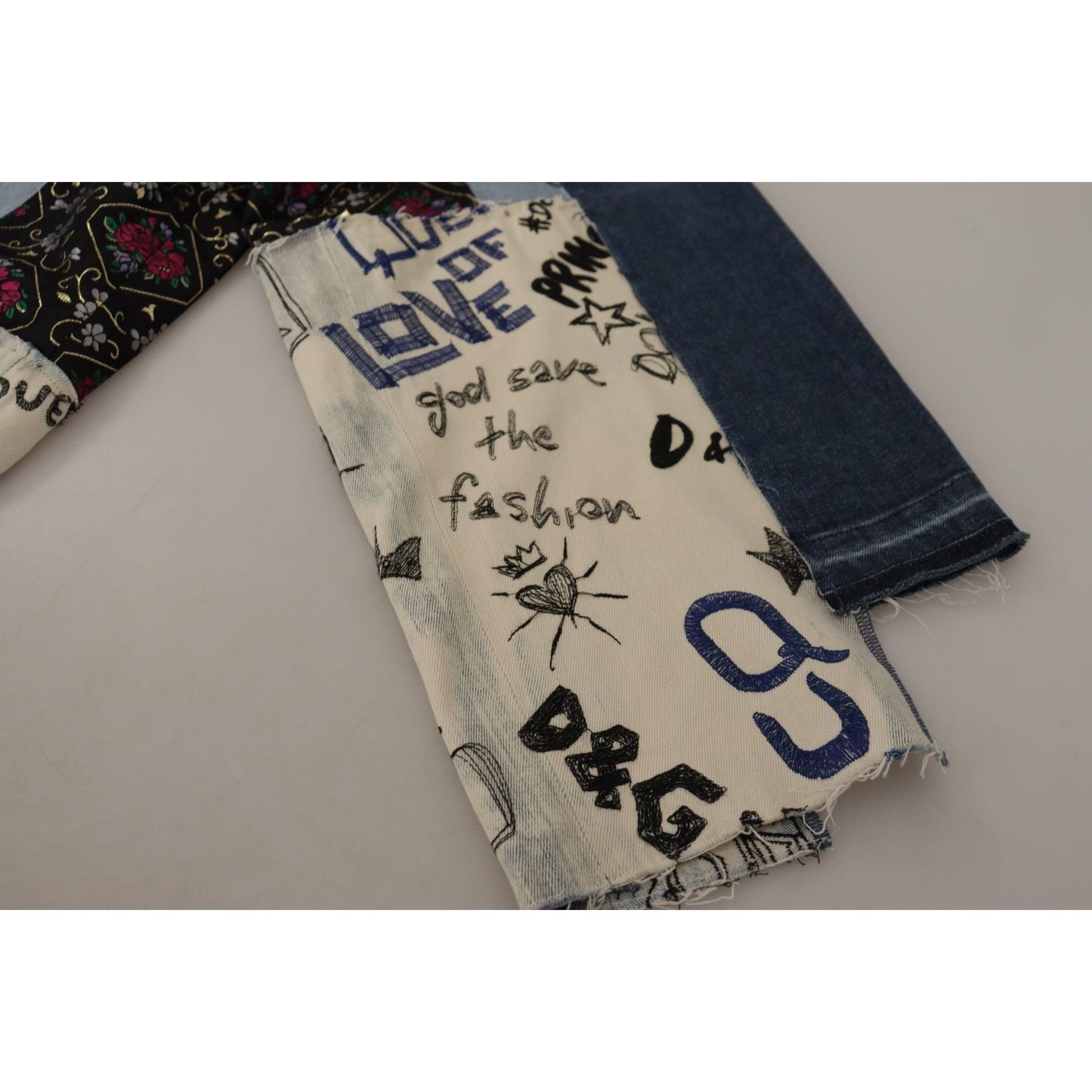 Dolce & Gabbana High-Waist Multicolor Wide-Cut Jeans Dolce & Gabbana Rosy Brown