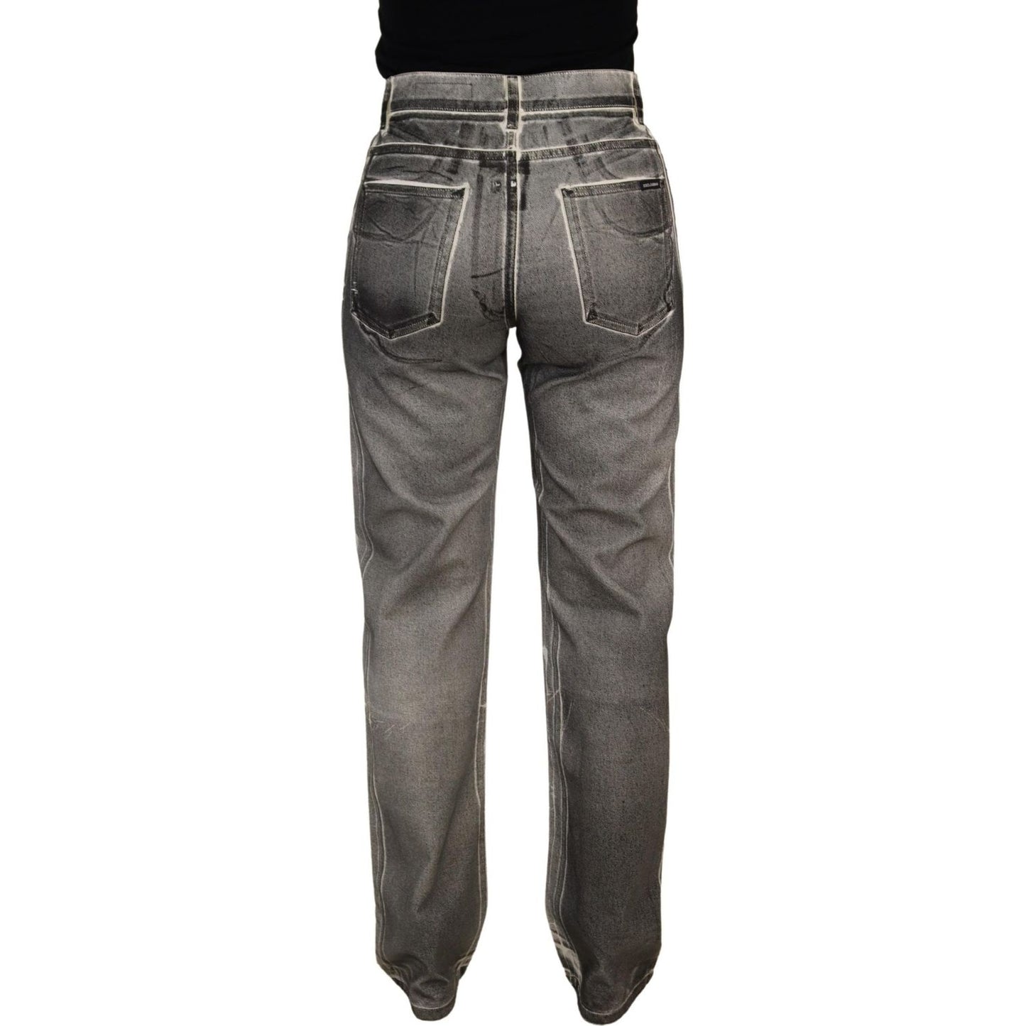 Dolce & Gabbana High Waist Grey Denim Elegance Dolce & Gabbana Dim Gray