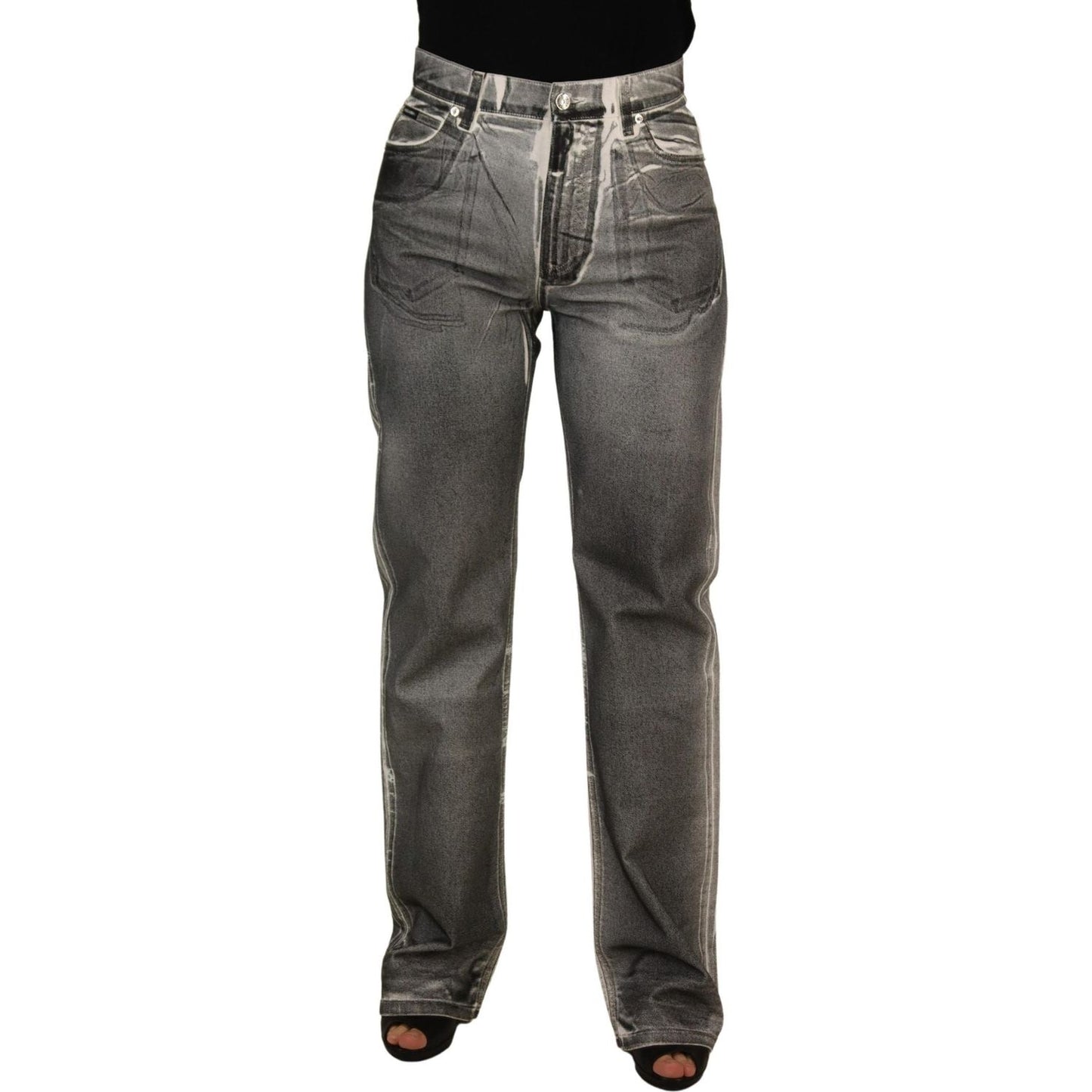 Dolce & Gabbana High Waist Grey Denim Elegance Dolce & Gabbana Dark Slate Gray
