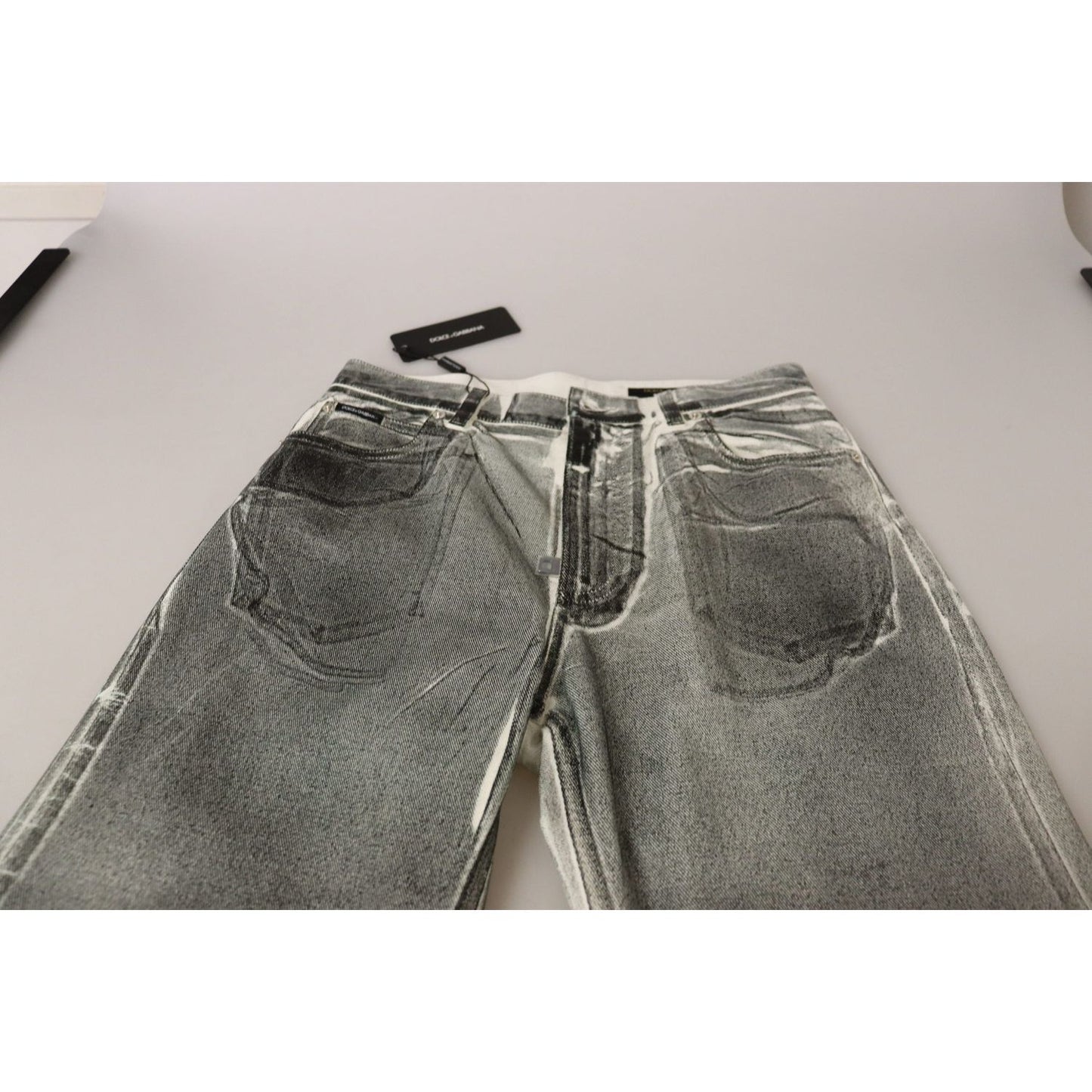 Dolce & Gabbana High Waist Grey Denim Elegance Dolce & Gabbana Dark Gray