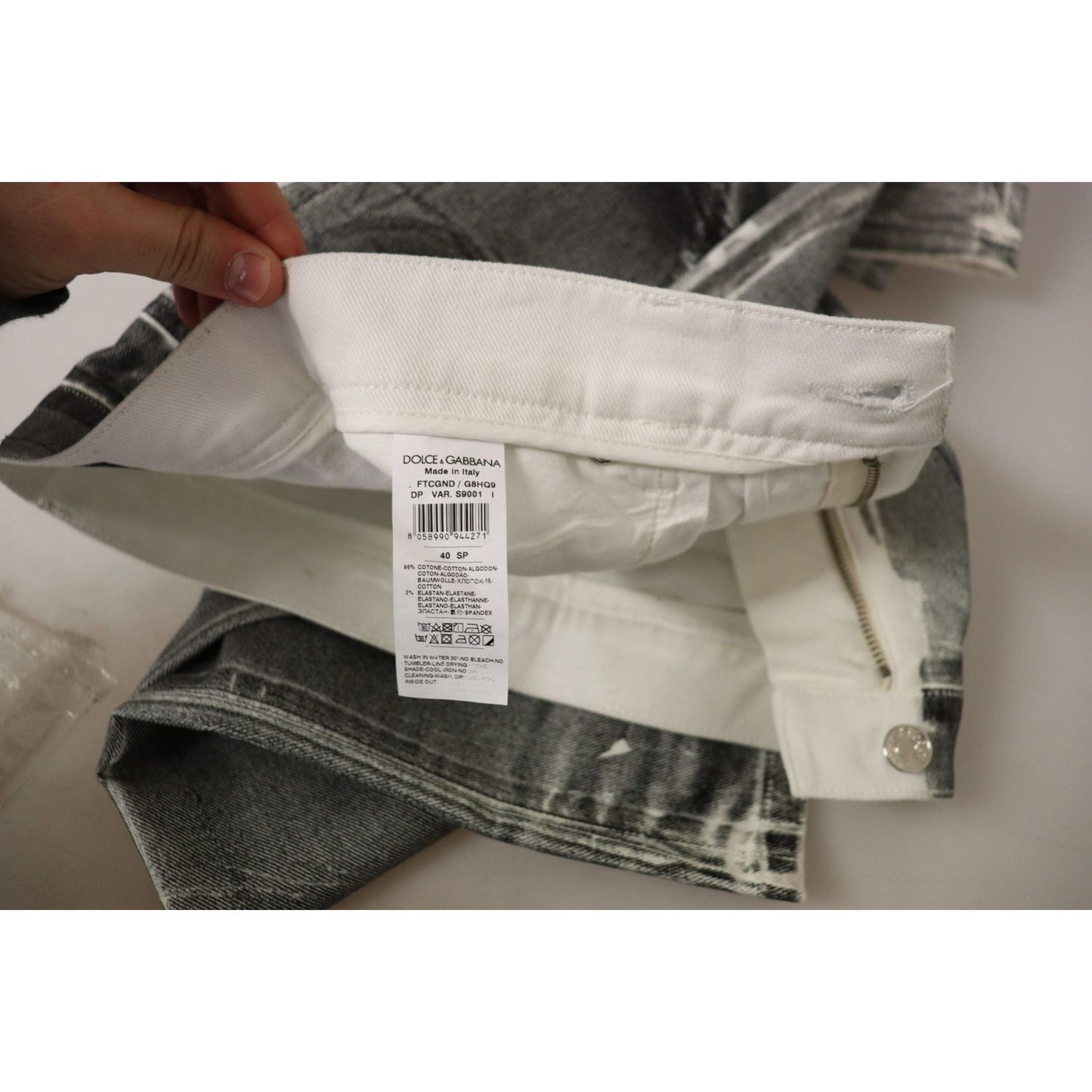 Dolce & Gabbana High Waist Grey Denim Elegance Dolce & Gabbana Slate Gray