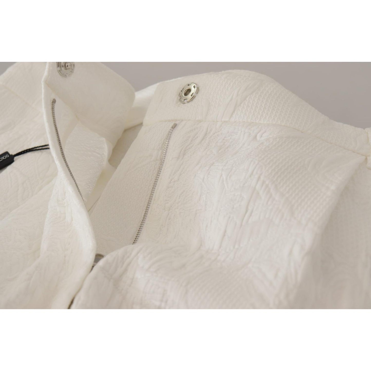 Dolce & Gabbana Elegant High Waist White Culotte Shorts Dolce & Gabbana Gray