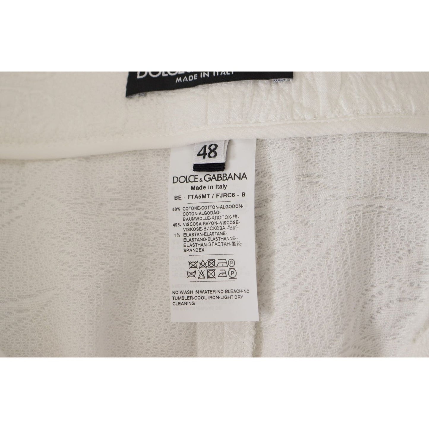 Dolce & Gabbana Elegant High Waist White Culotte Shorts Dolce & Gabbana Gray