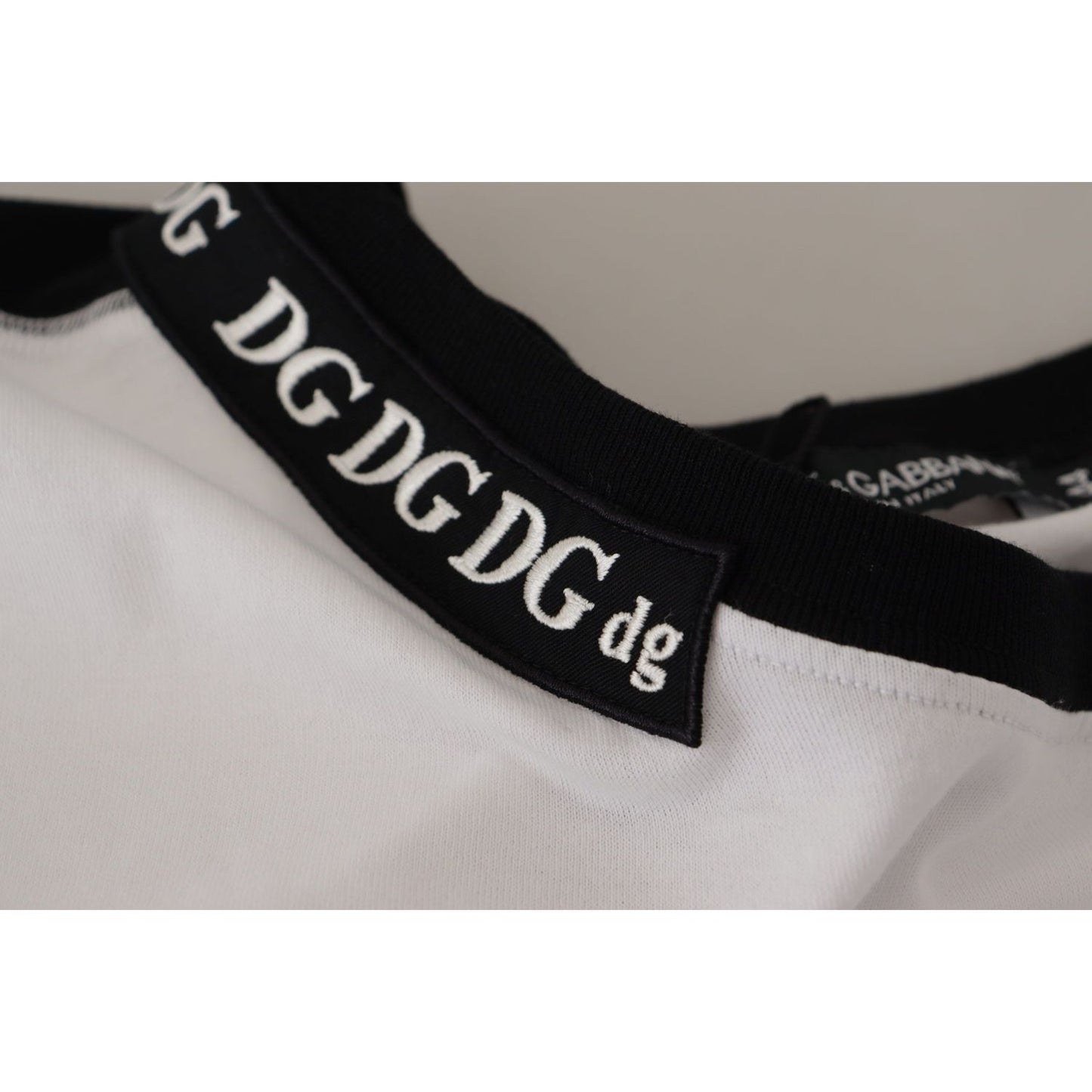Dolce & Gabbana Elegant Round Neck Slogan Tee Dolce & Gabbana Dark Gray